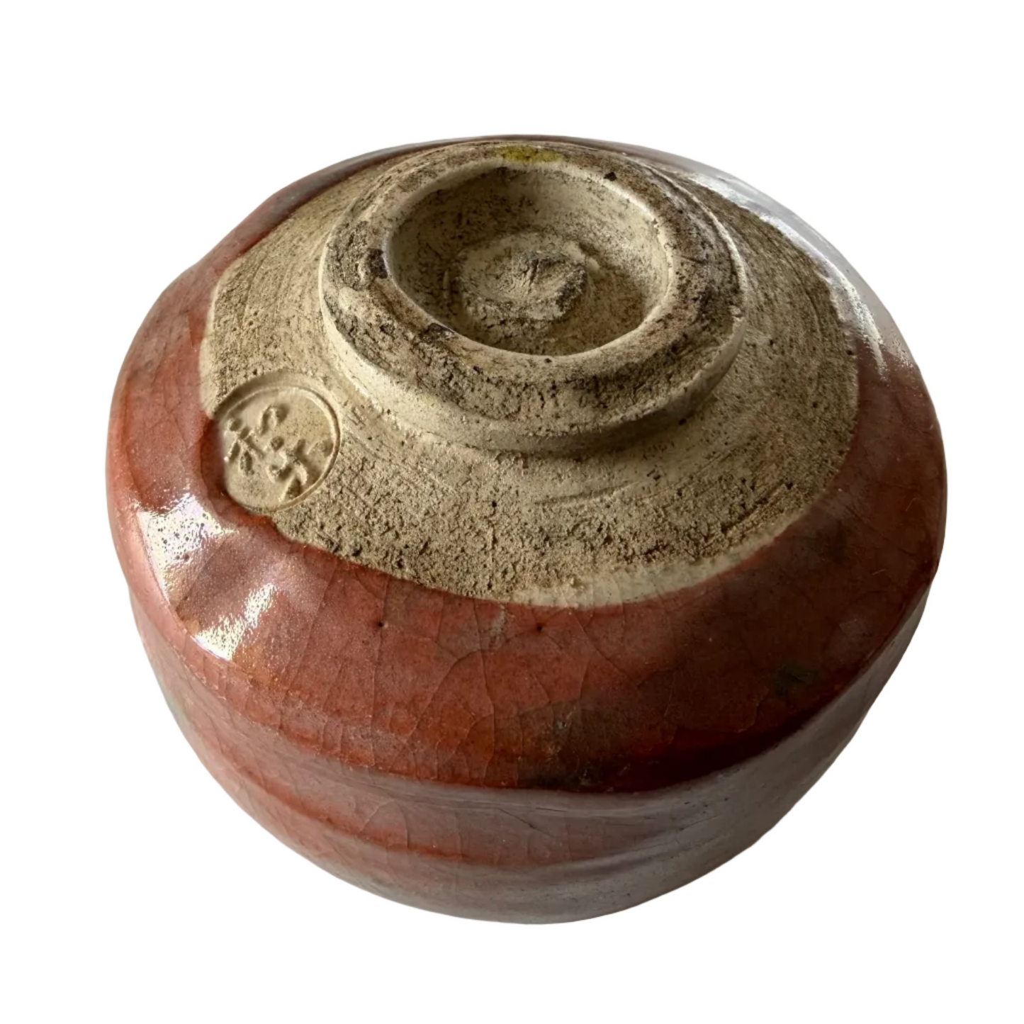 Rote klassische Raku mit Patina - Chawan