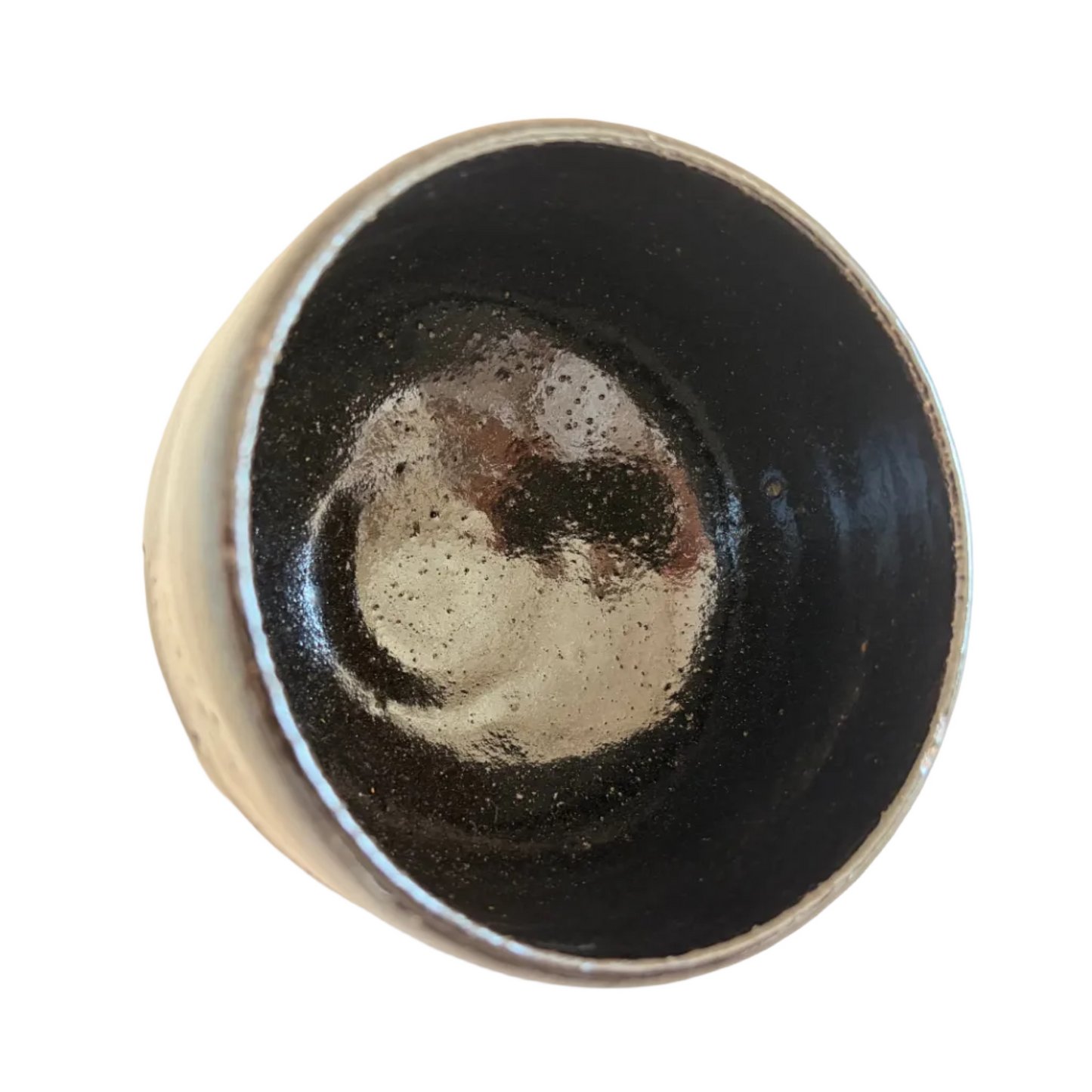 Schwarze Raku Chawan mit elegantem Fuß (6)