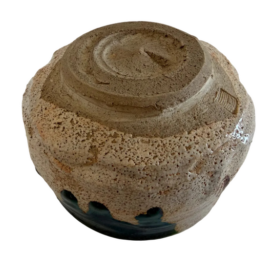 Oribe Chawan mit Fenster Ranken Motiv (8)