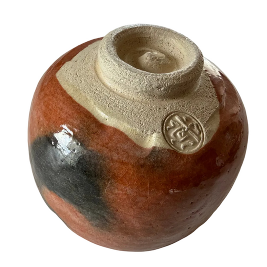 Rote klassische Raku Maru- Chawan
