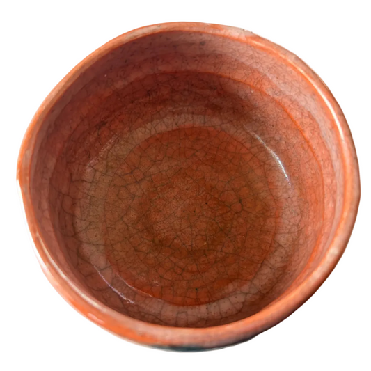 Rote klassische Raku mit Patina - Chawan