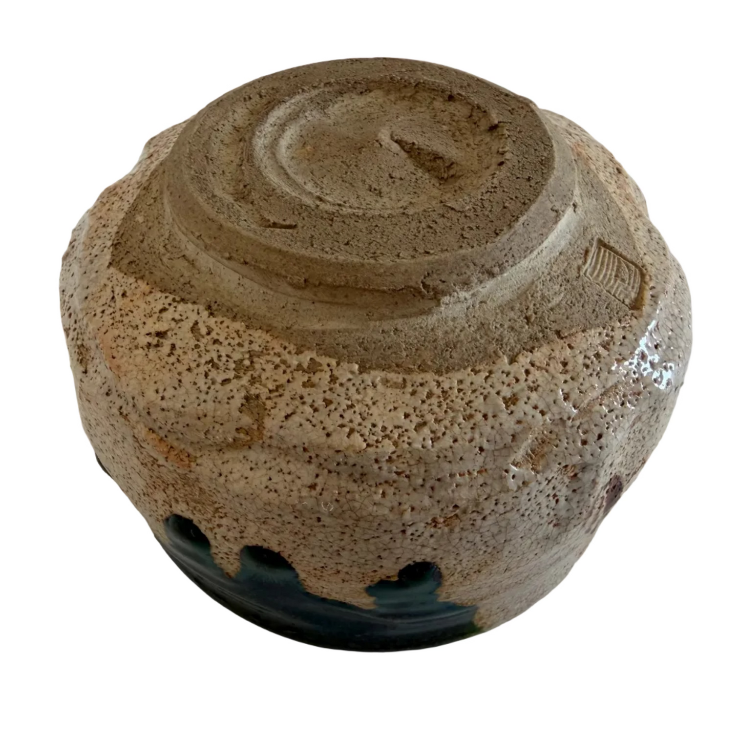 Oribe Chawan mit Fenster Ranken Motiv (8)