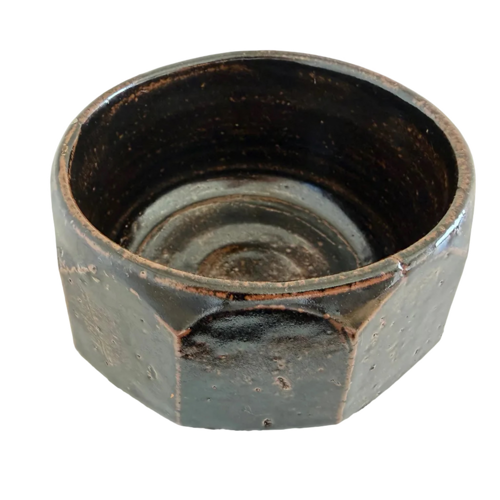 Vintage Chawan Oilspot Glaze faceted (2)