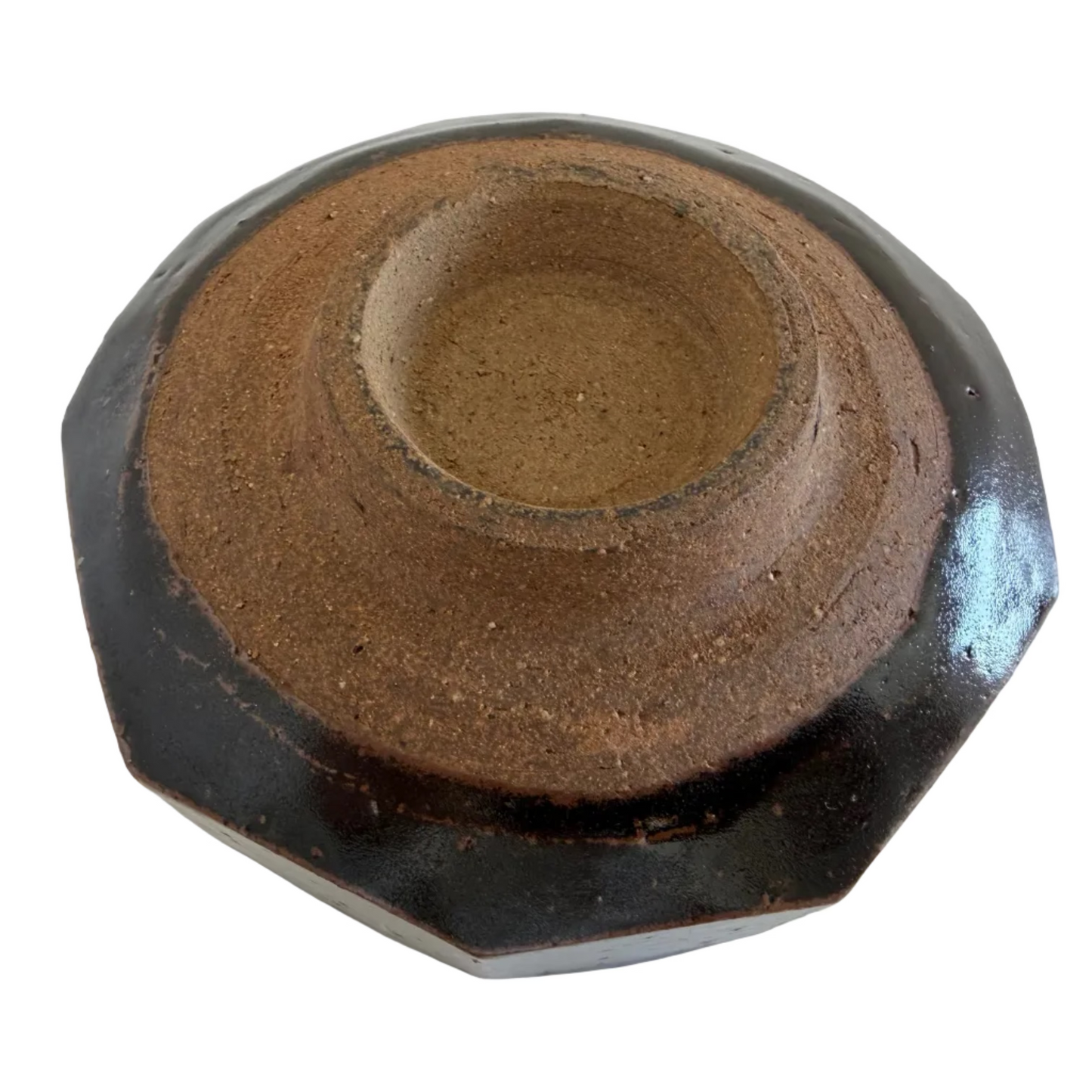 Vintage Chawan Oilspot Glaze faceted (2)