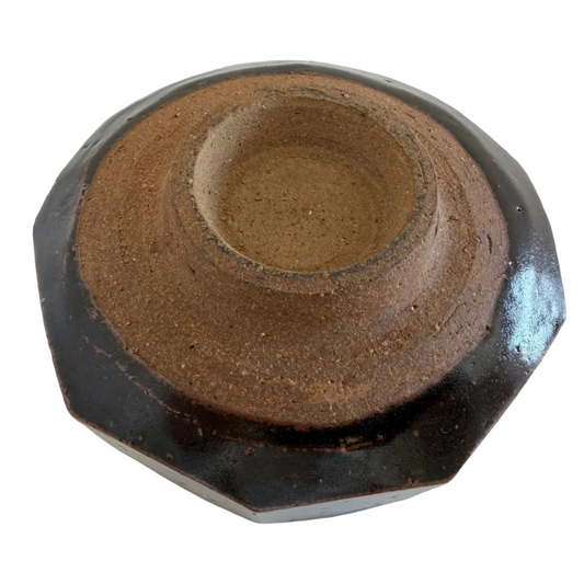 Vintage Chawan Oilspot Glaze faceted (2)