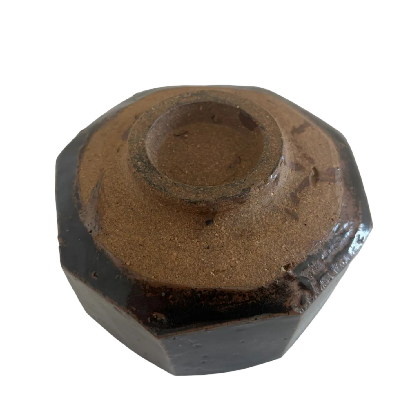 Vintage Chawan Octagon Oilspot Glaze (1)