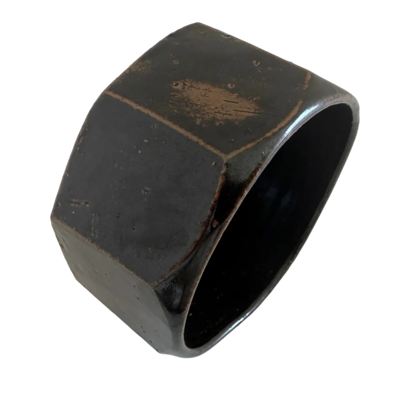 Vintage Chawan Octagon Oilspot Glaze (1)